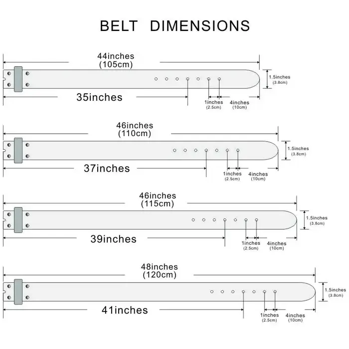 Sogefimen ceinture pour hommes sans boucle une pièce ceintures en cuir pleine fleur