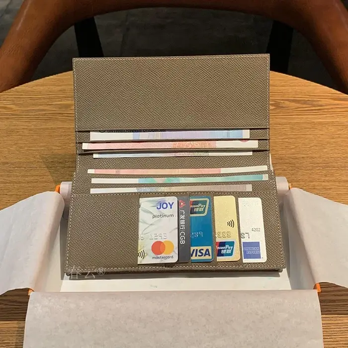 Portefeuille long en cuir de qualité supérieure pour homme