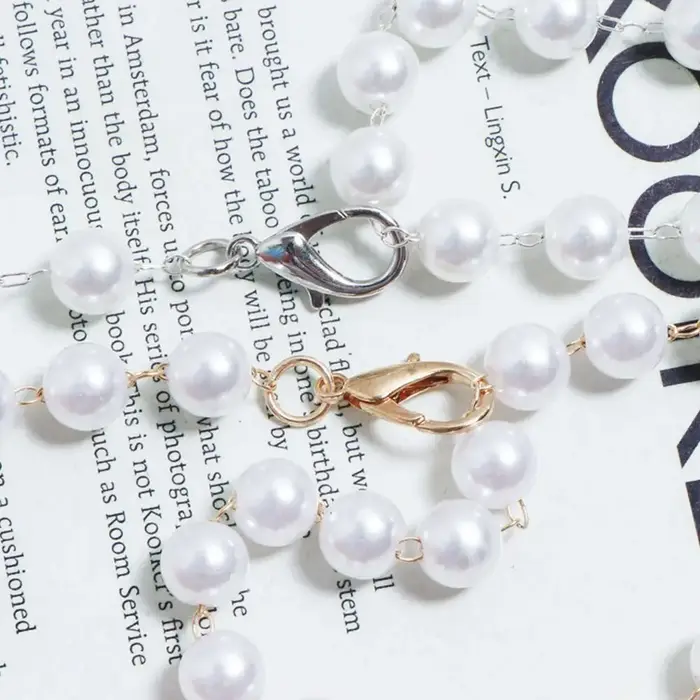Ceinture de perles blanches pour femmes