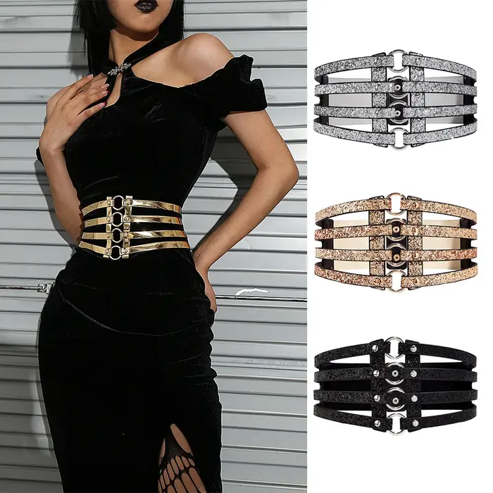 Ceinture extensible dorée pour femmes
