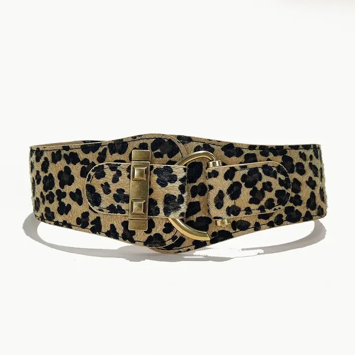 Ceinture Corset artificiel astique Noire pour Femme