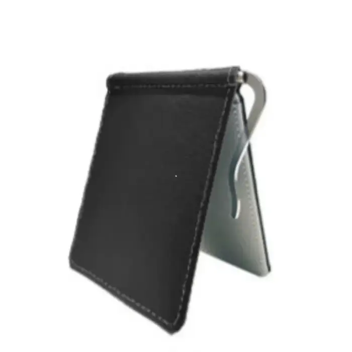 Cuir hommes pinces à billets en métal solide portefeuilles crédit Dollar sacs à main porte-monnaie Portafoglio portefeuille pour homme minimaliste porte-carte
