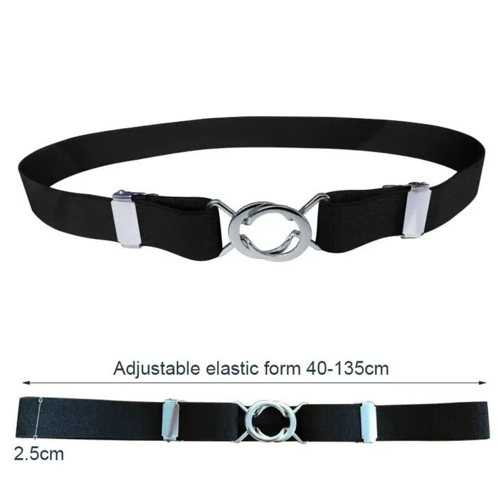 Ceinture extensible élastique réglable pour femmes avec boucle en métal ceinture Web large de 1 pouce ceintures de taille pour pantalons en jean robe ceintures décontractées