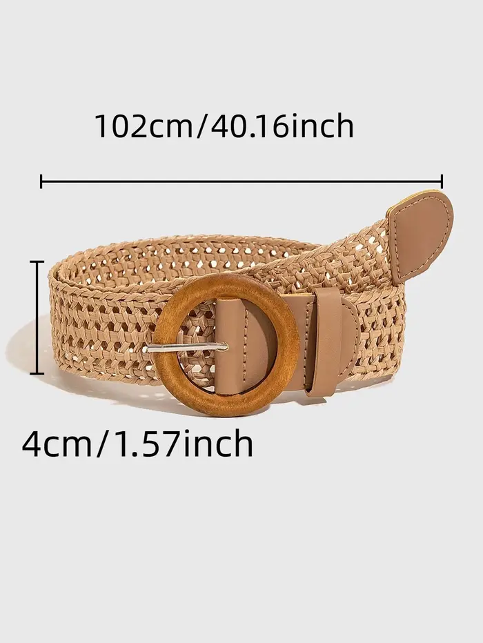 Ceinture pour femme en paille PP ajourée