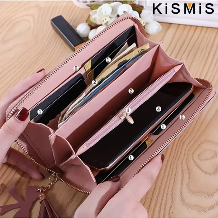 Portefeuille Long en Cuir pour Femme