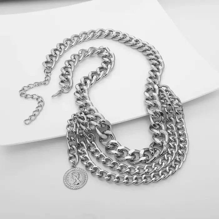 Gland or chaîne ceinture pour femmes robes marque de créateur de luxe Punk frange argent taille cein