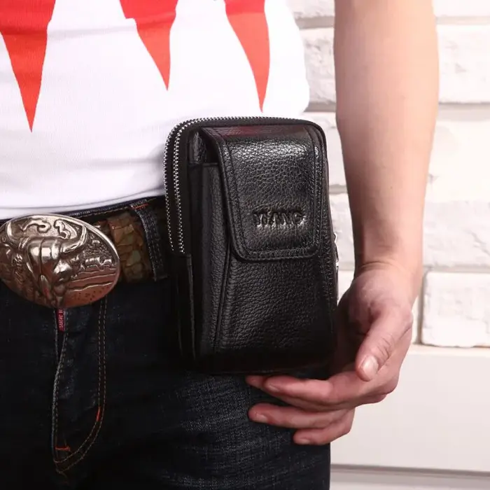 Poudres de téléphone en cuir pour hommes