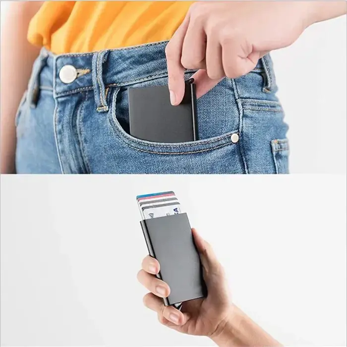 Porte-cartes de crédit Rfid pour hommes et femmes