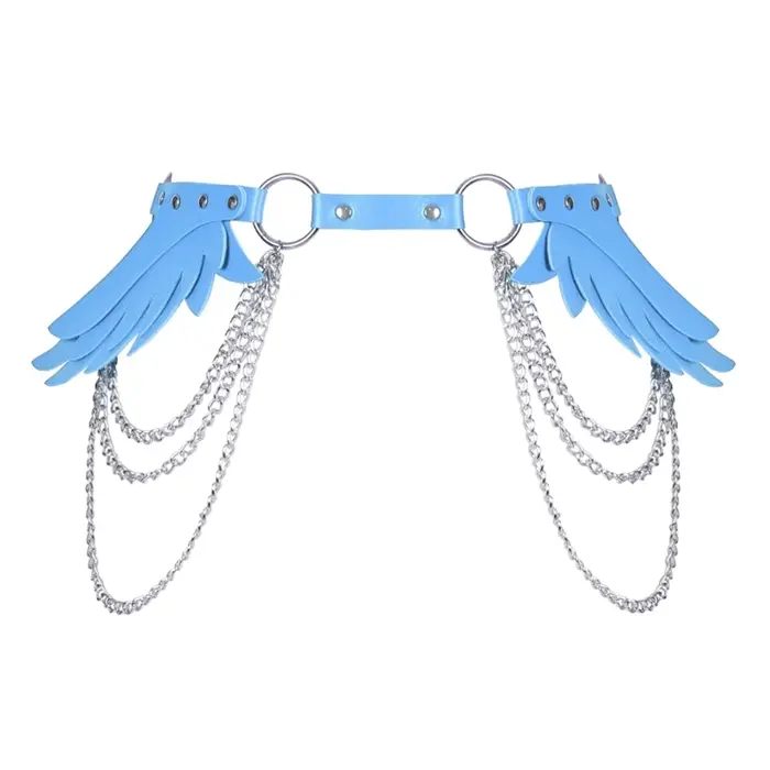 Ceinture en cuir à chaîne multicouche avec ailes d'ange, Sexy et tendance, mode créative, joint de taille, jupes de personnalité, Jeans décoratifs