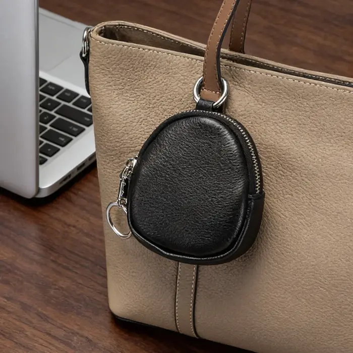 BUYLEMO Porte-monnaie minimaliste en cuir PU de couleur unie