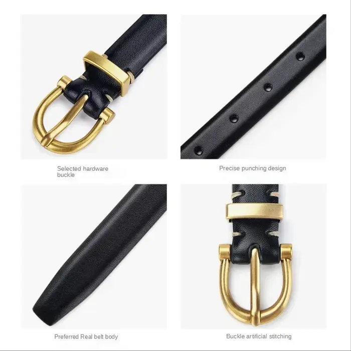 Ceinture en cuir véritable pour femme
