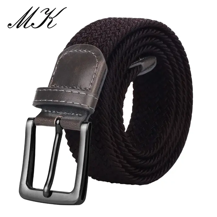 MaiKun toile ceintures pour hommes mode métal boucle ardillon militaire tactique sangle mâle ceinture élastique pour pantalons jean