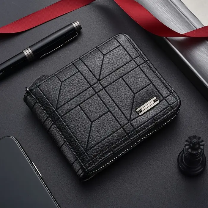 Portefeuille pour homme imprimé PU
