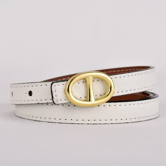 Nouvelle ceinture polyvalente en cuir fin pour femme