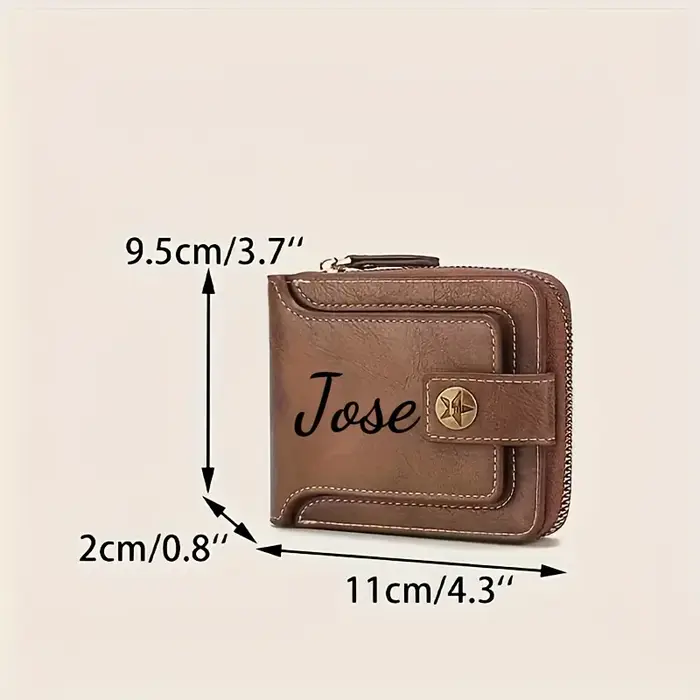 Portefeuille pour hommes avec nom personnalisé