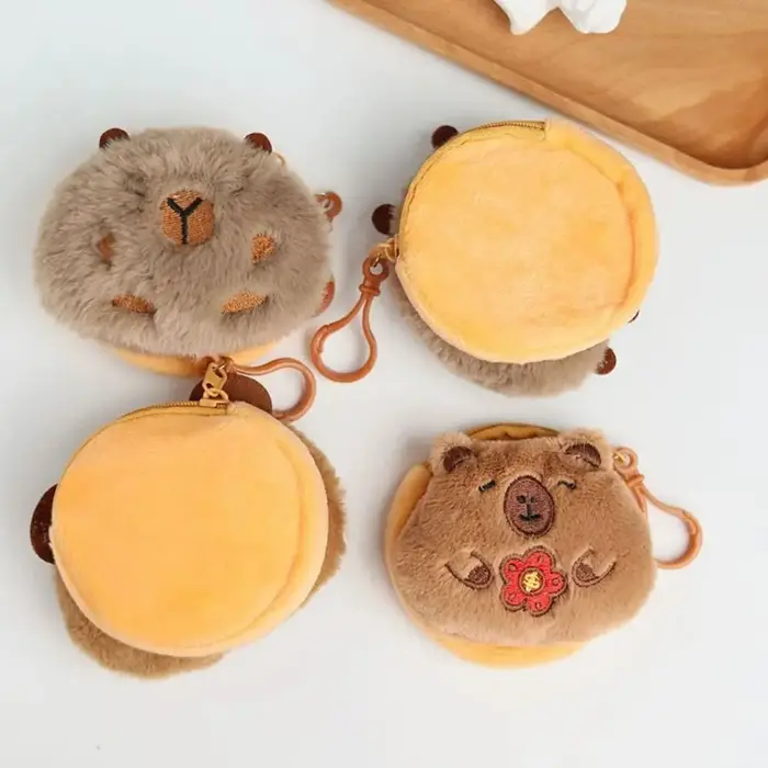 Nouveau créatif Capybara Anime en peluche porte-monnaie mode Kawaii Mini