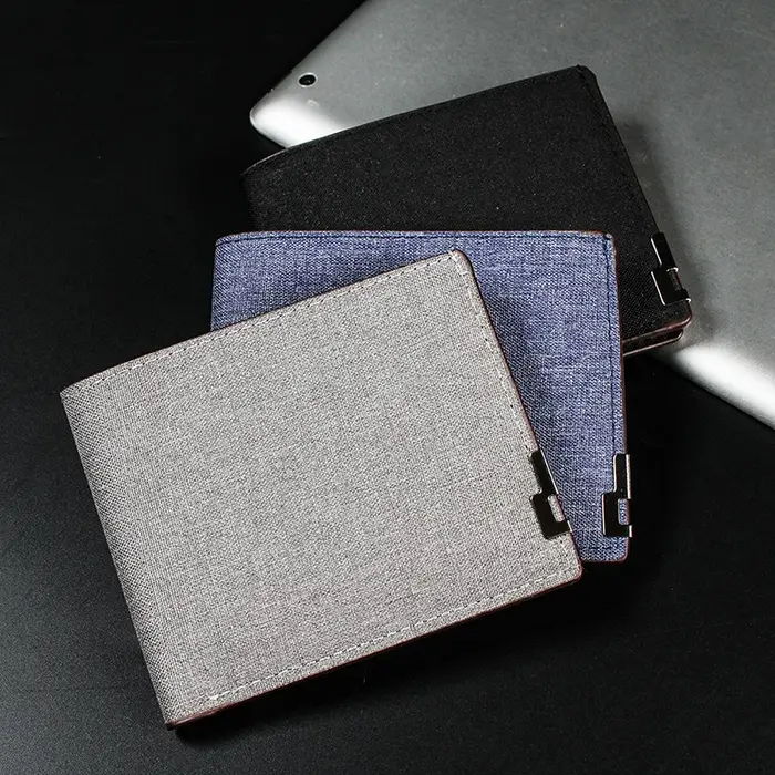 Portefeuille en denim pliable pour hommes et femmes