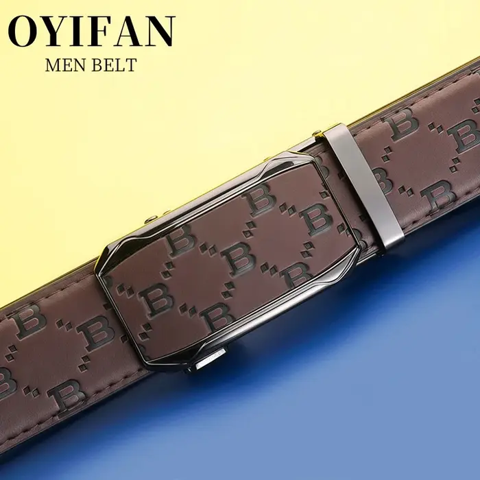 Ceinture en cuir véritable marron noir pour hommes