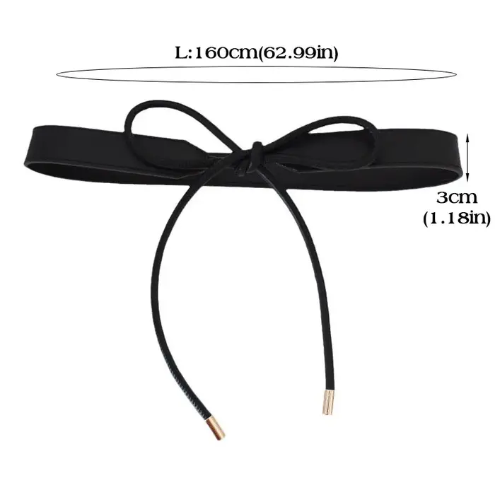RICYGVM – ceinture fine en cuir nouée pour femmes coréennes, mode Simple, pull, manteau, ceinture décorative, bretelles de taille