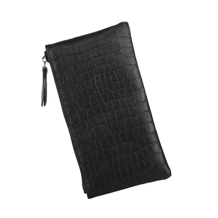 Portefeuille Slim en cuir véritable pour hommes et femmes