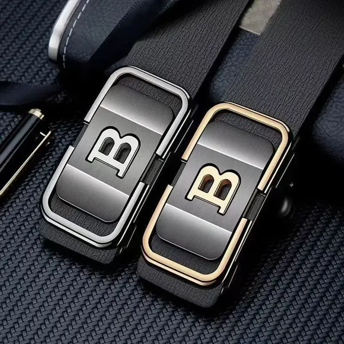 Ceinture en cuir PU élégante pour homme PAUL HUEMAN - Ceintures tendance - Boucle automatique pour affaires