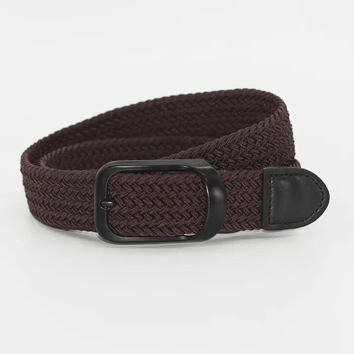 Ceinture tissée élastique pour hommes, ceinture de golf tressée extensible, respirante, non restrict