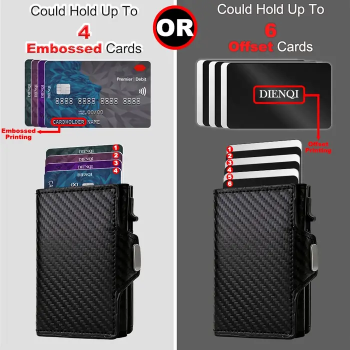 DIENQI — Porte-cartes en fibre de carbone pour les hommes
