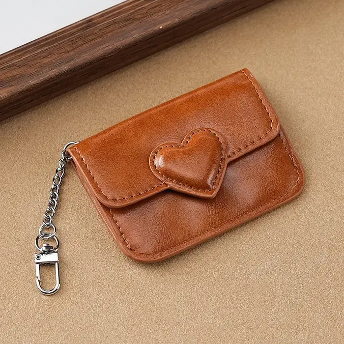 Porte-cartes Vintage en cuir PU pour femmes