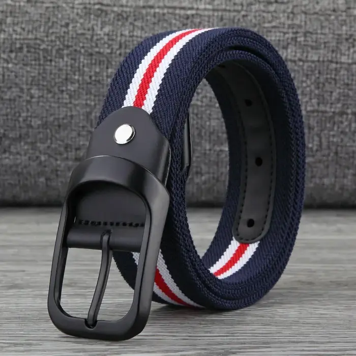 3.5cm hommes tissu toile sangle homme ceinture pour étudiant concepteur hommes loisirs pantalon cein