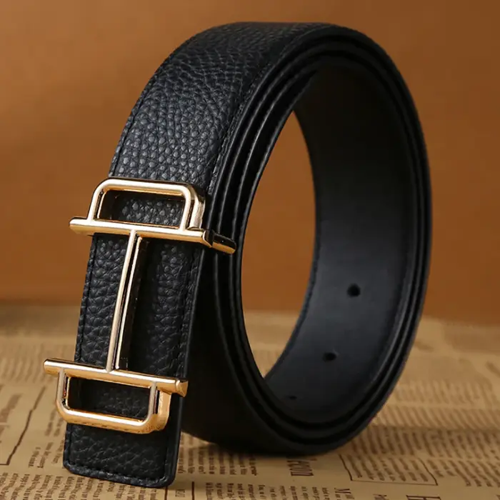 E-Chain-Ceinture en H en Cuir group pour Homme et Femme, Accessoire de Haute Qualité, de Styliste, Vintage, Double G