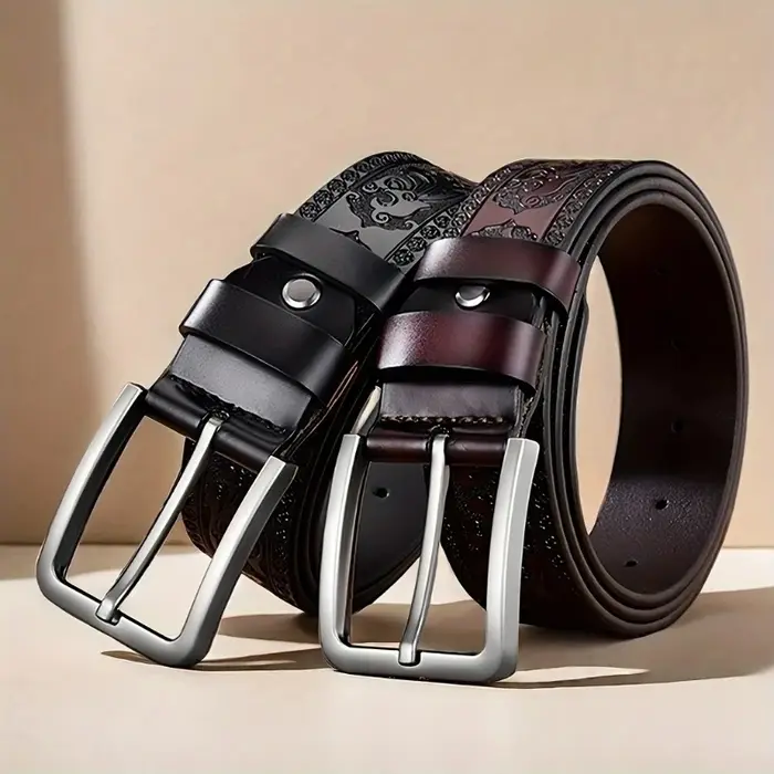 Ceinture en cuir véritable pour hommes et femmes