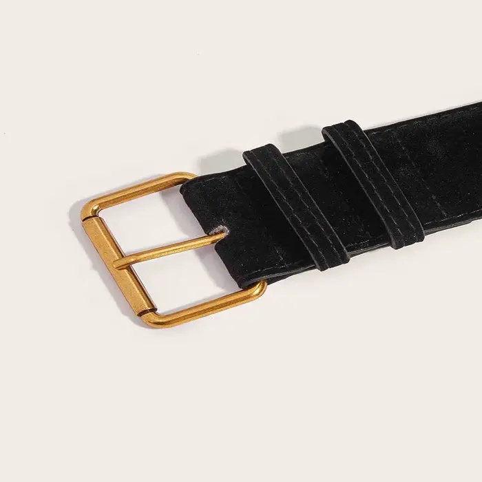 Ceinture large rétro en daim 2026 pour femme – Accessoire de mode élégant pour jupes