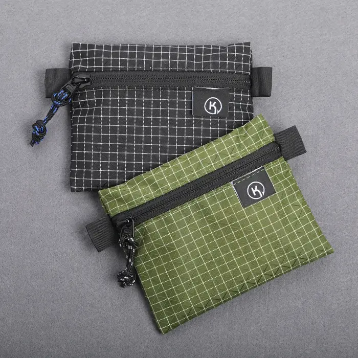 Kosibate Gridstop Portefeuille Porte-monnaie Pochette ultralégère à fermeture éclair avec organisateurs à fermeture éclair YKK pour la randonnée, la randonnée et les voyages