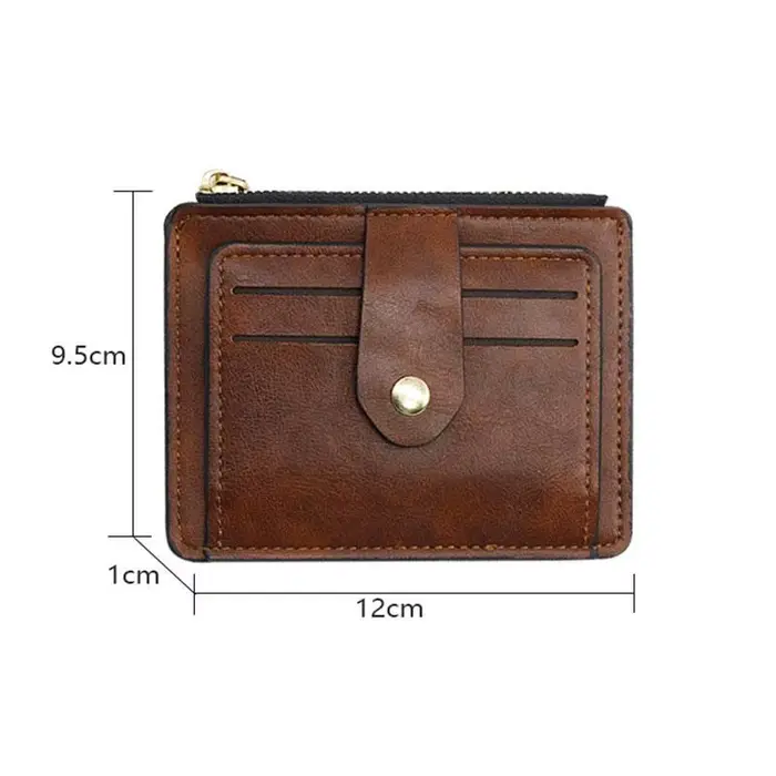 Petit portefeuille de luxe en cuir pour hommes et femmes