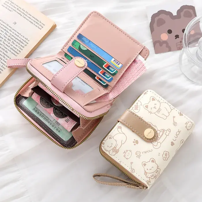 Porte-monnaie chat mignon pour femmes