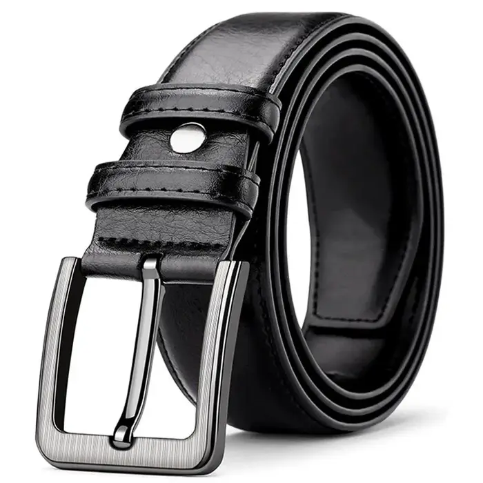 Ceinture pour homme en cuir véritable de haute qualité avec boucle, ceinture décontractée et profess