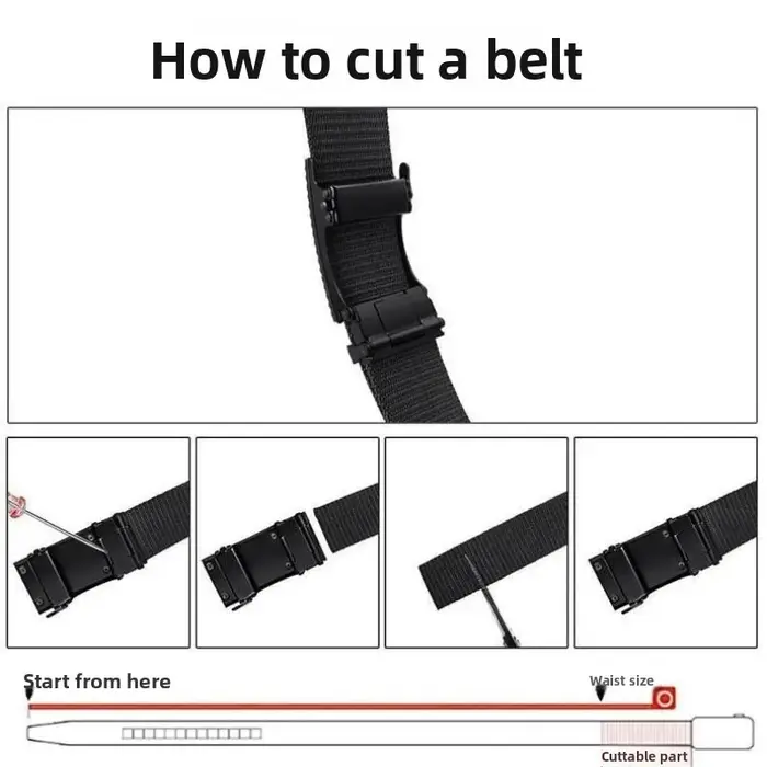 Ceinture de mode coréenne pour hommes, ceinture en toile et nylon de couleur unie avec boucle automatique, ceinture en nylon de qualité supérieure pour l'extérieur et l'entraînement militaire