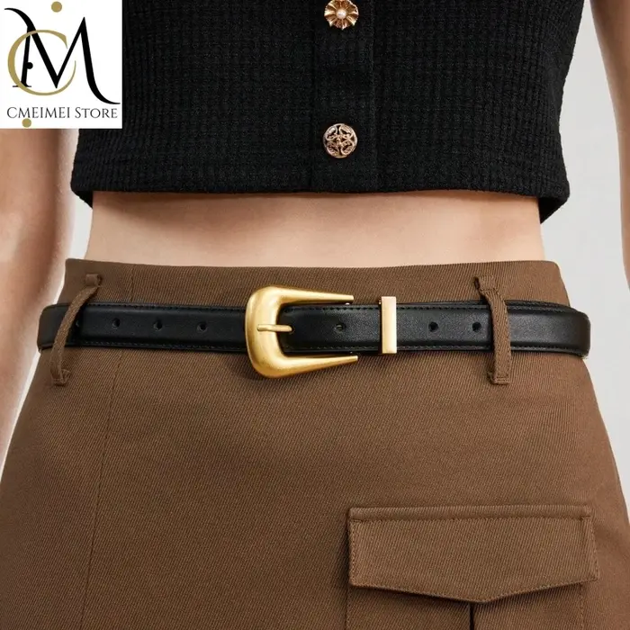 Ceinture en cuir véritable pour femme