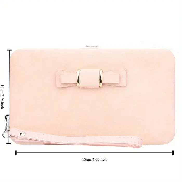 1 portefeuille pour téléphone avec nœud décoratif - Portefeuilles avec emplacements pour cartes