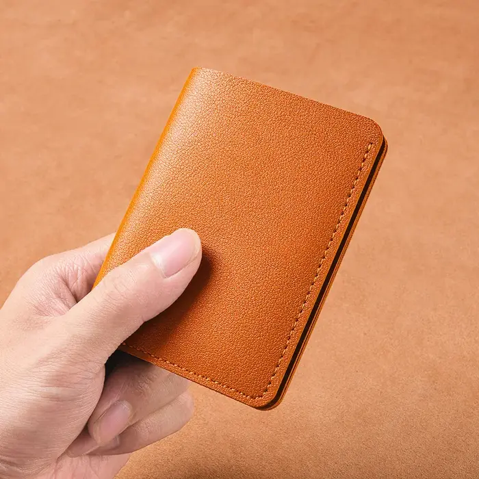 Petit portefeuille classique en cuir PU pour hommes et femmes, court et Simple, à la mode, Ultra fin, pour cartes de crédit, porte-monnaie