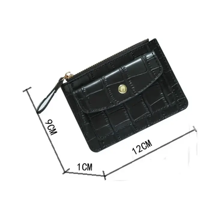 Porte-carte d'identité court sac à main motif Crocodile mode sac d'argent sac