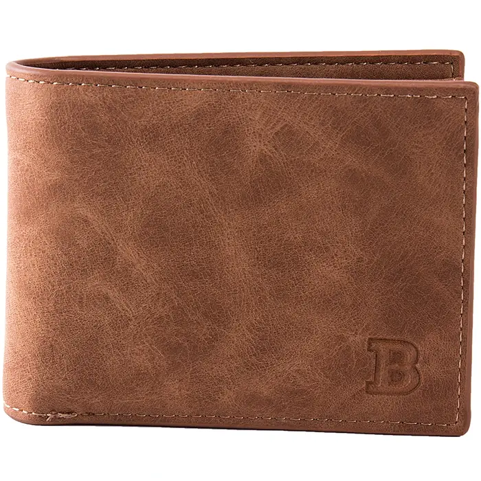 Baborry hommes portefeuilles mince portefeuille avec sac à monnaie fermeture éclair nouveau Design D