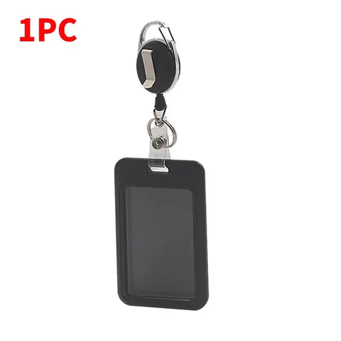 Porte-cartes de travail rétractable haut de gamme, noir, repas étudiant, 3 pièces, 1 pièce