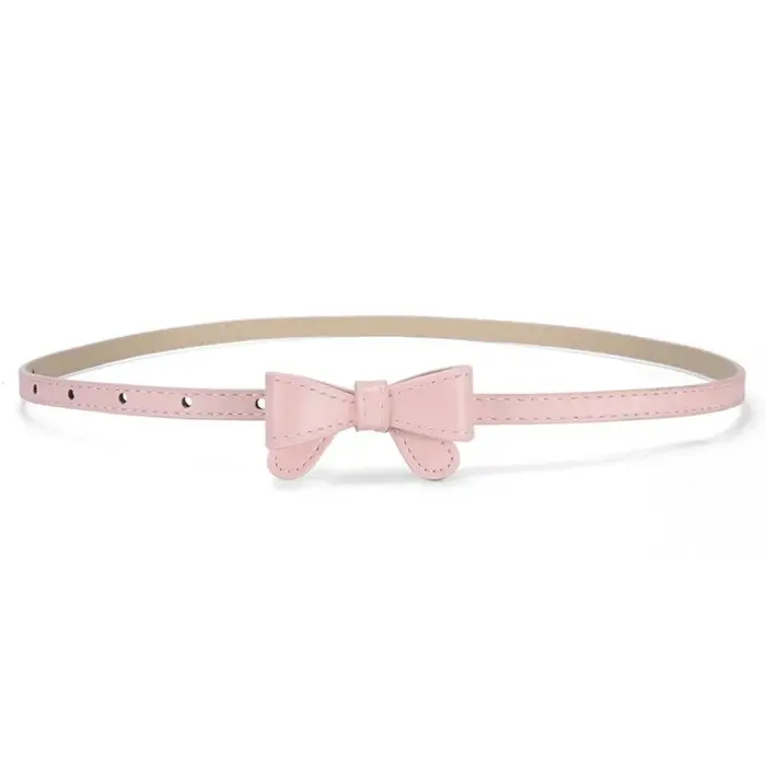 Ceinture en cuir à nœud papillon, réglable, Simple, fine, couleur unie, chaîne de taille pour robes,