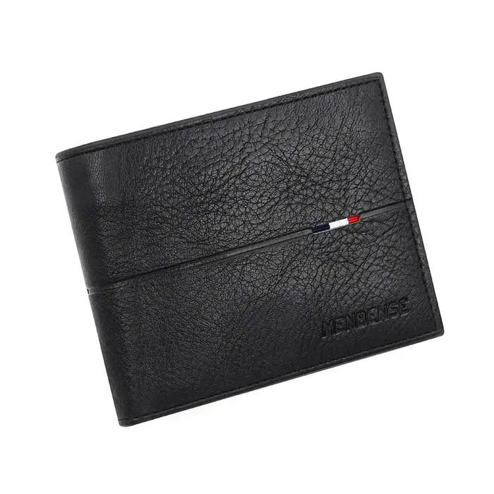 Portefeuille en cuir PU de haute qualité pour hommes, porte-cartes à fermeture éclair courte, porte-