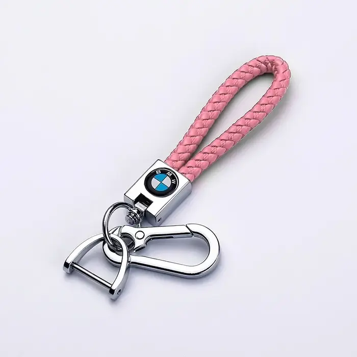 Porte-clés en cuir et métal avec pendentif tressé pour emblème BMW M X1 X2 X3 X5 X4 X6 X7 G30 G20 G32 G11 G12 F40 F30 F20 F10 F34