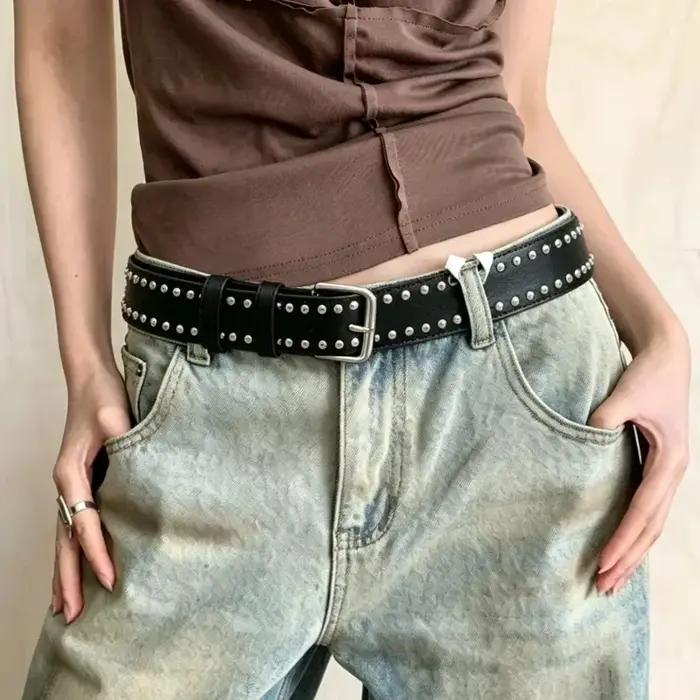 Ceinture Punk cloutée pour femmes et hommes