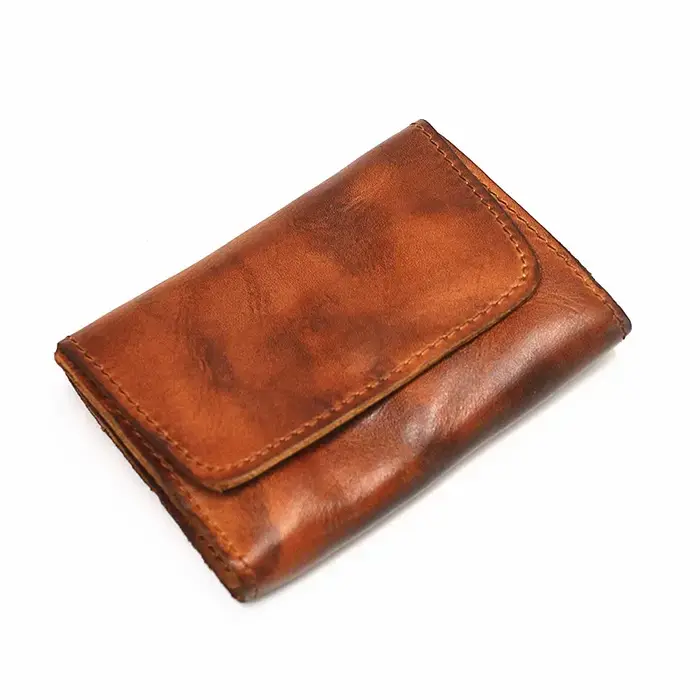 Portefeuille en cuir véritable pour hommes femmes marque Vintage fait à la main court petits portefeuilles