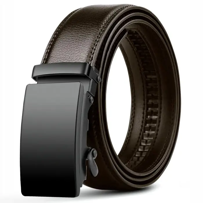 Ceinture d'affaires noire pour hommes – Sangle de taille en cuir PU de luxe