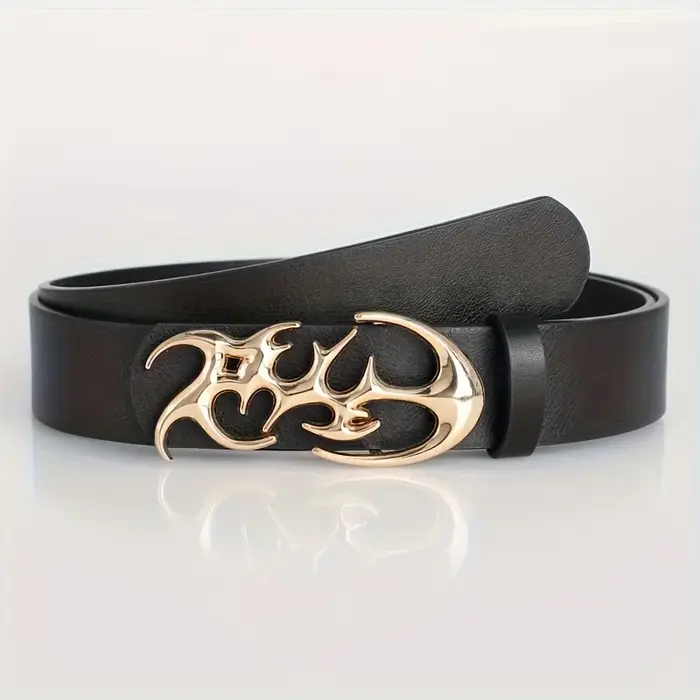 Ceinture Punk en cuir PU ajouré Y2K pour hommes et femmes